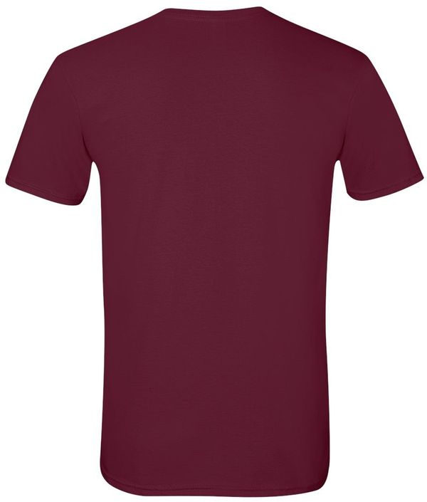 Am image of a Custom Gildan Softstyle T Shirt in Maroon!