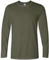 Am image of a Custom Gildan Softstyle Long Sleeve T Shirt in Military Green!
