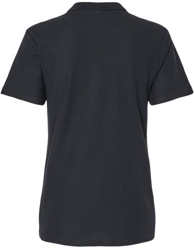 Am image of a Custom Gildan Softstyle Womens Pique Polo in Black!