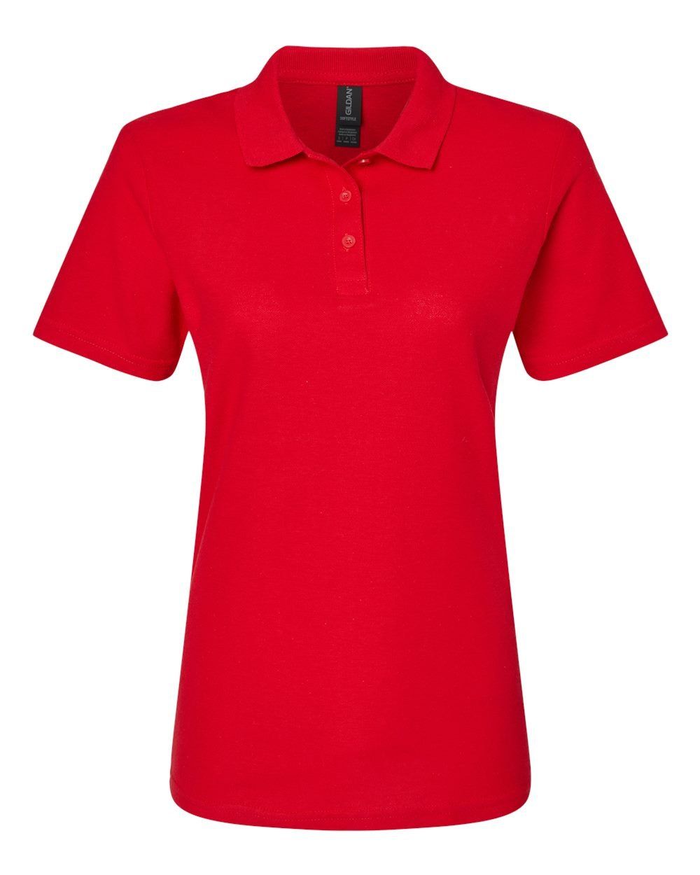 Gildan Softstyle Womens Pique Polo in Cherry Red