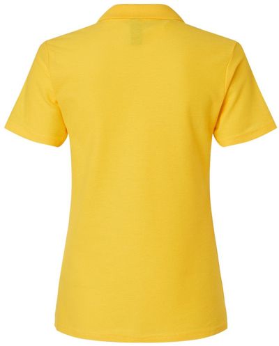 Am image of a Custom Gildan Softstyle Womens Pique Polo in Daisy!