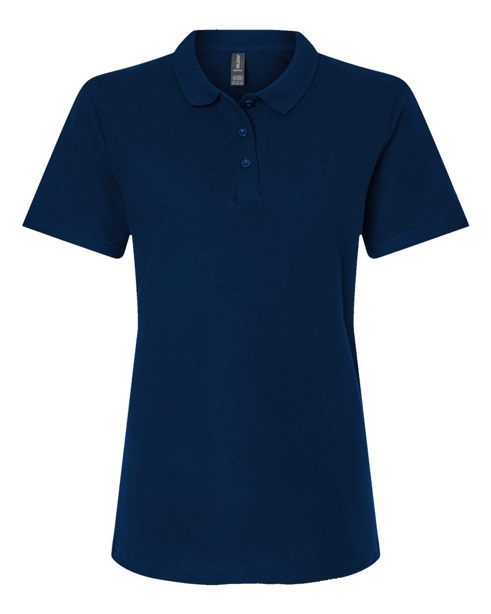 Gildan Softstyle Womens Pique Polo in Navy
