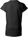 Am image of a Custom Gildan Softstyle Ladies V Neck T Shirt in Black!