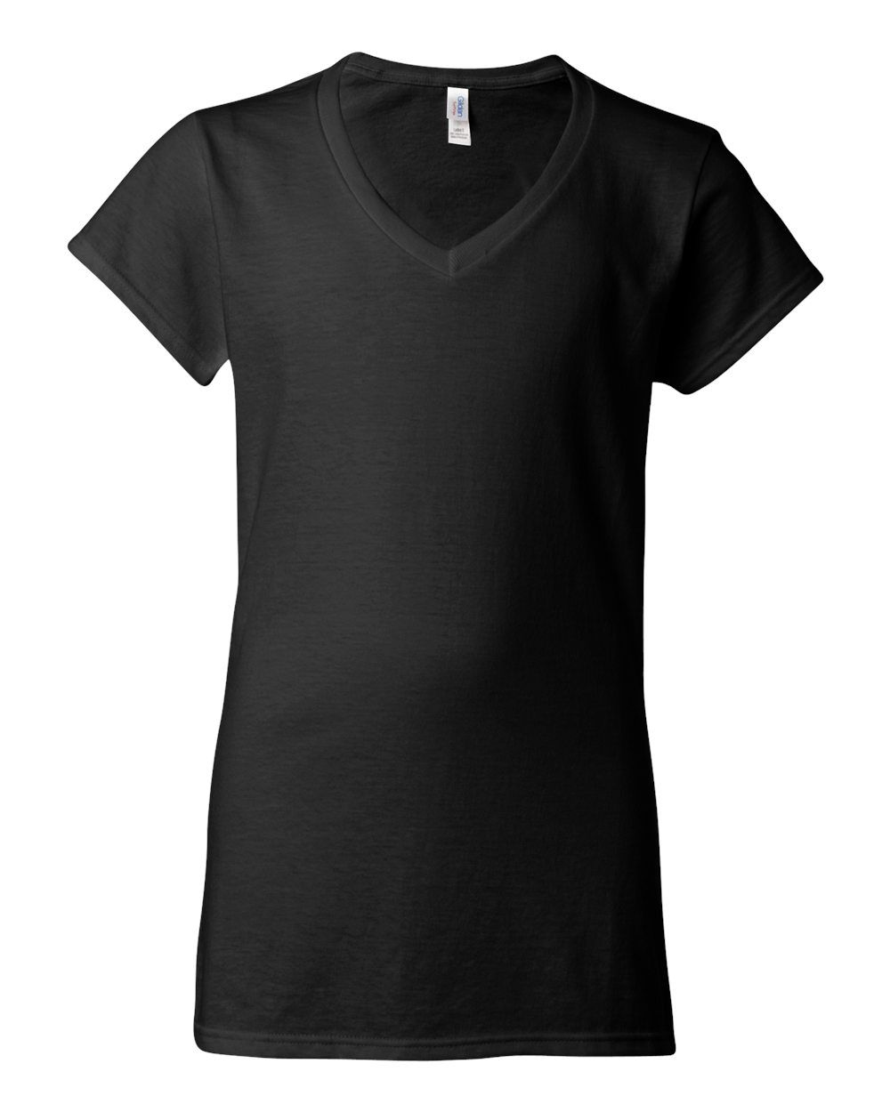 Women's Tall V-Neck Tee Shirts: Black Scoop Neck Tee