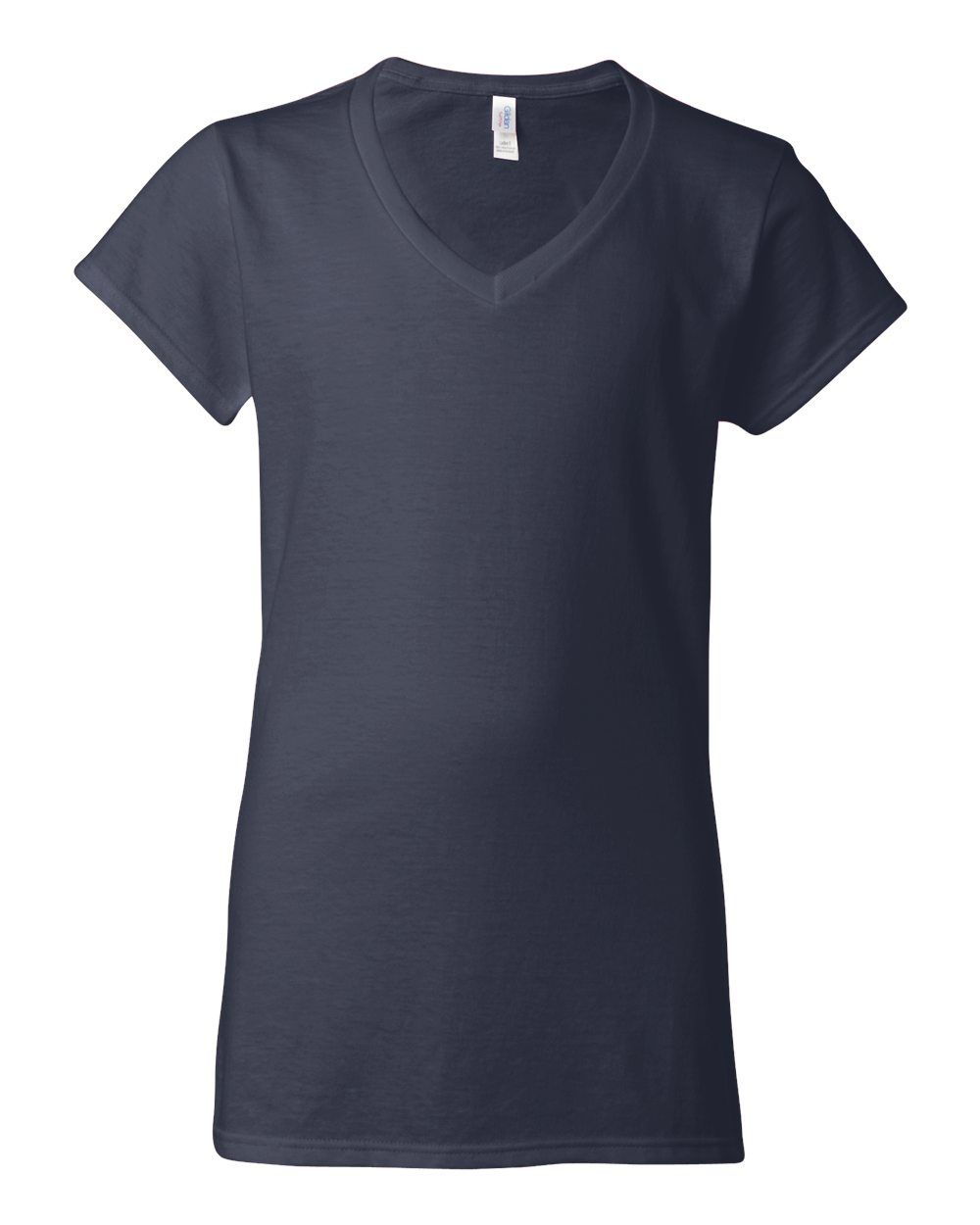 Gildan Softstyle Ladies V Neck T Shirt in Navy