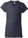 Am image of a Custom Gildan Softstyle Ladies V Neck T Shirt in Navy!