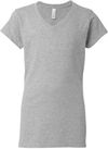 An image of a Custom Gildan Softstyle Ladies V Neck T Shirt in Sport Grey!