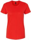 Am image of a Custom Gildan Softstyle Women's Midweight T Shirt in Red!