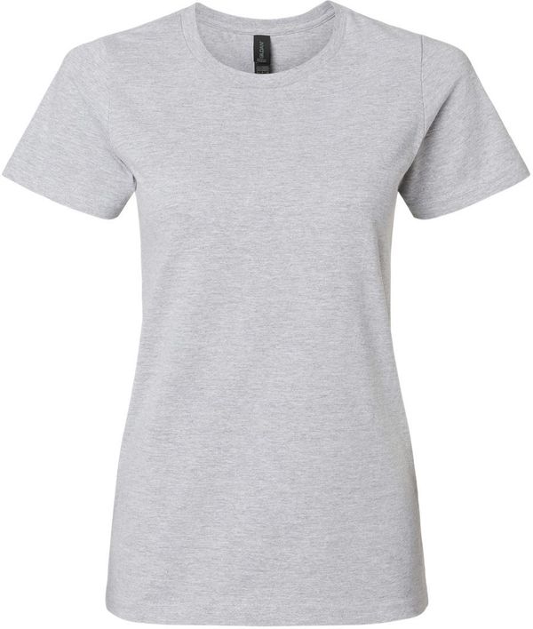 Am image of a Custom Gildan Softstyle Women's Midweight T Shirt in Sport Grey!