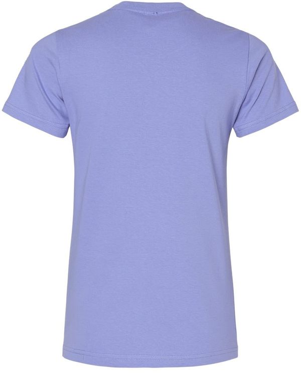 Am image of a Custom Gildan Softstyle Women's Midweight T Shirt in Violet!