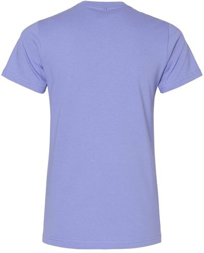 Am image of a Custom Gildan Softstyle Women's Midweight T Shirt in Violet!