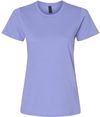 Am image of a Custom Gildan Softstyle Women's Midweight T Shirt in Violet!