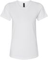 Am image of a Custom Gildan Softstyle Women's Midweight T Shirt in White!
