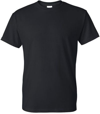 Am image of a Custom GILDAN Dryblend TShirt in Black!