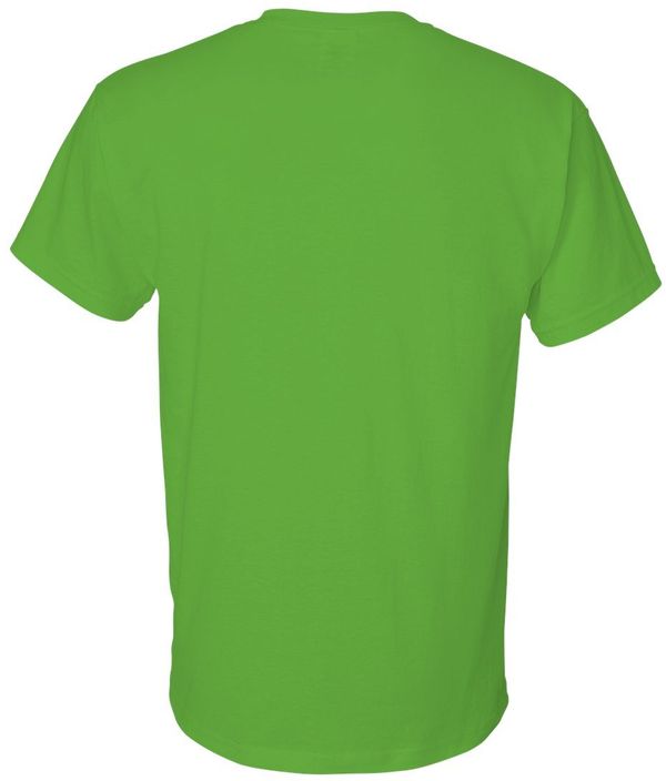 Am image of a Custom GILDAN Dryblend TShirt in Electric Green!