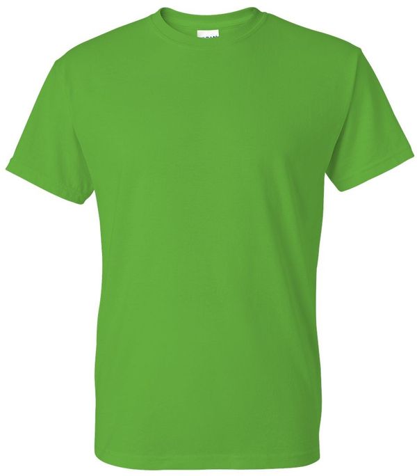 Am image of a Custom GILDAN Dryblend TShirt in Electric Green!