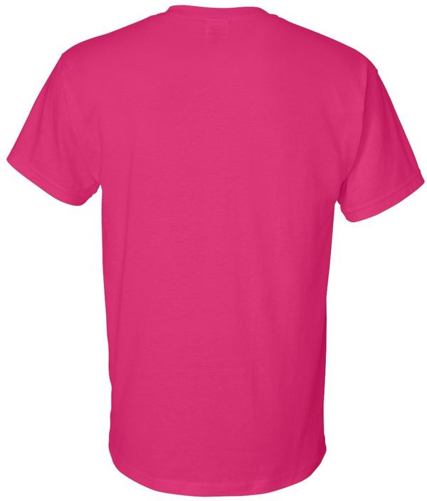 Am image of a Custom GILDAN Dryblend TShirt in Heliconia!