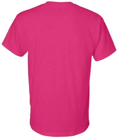 Am image of a Custom GILDAN Dryblend TShirt in Heliconia!