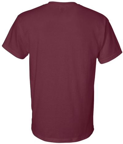 Am image of a Custom GILDAN Dryblend TShirt in Maroon!