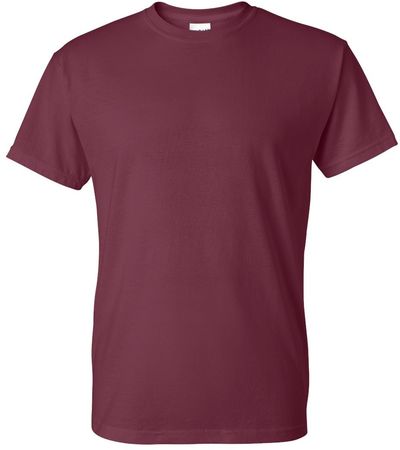 Am image of a Custom GILDAN Dryblend TShirt in Maroon!