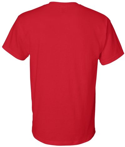 Am image of a Custom GILDAN Dryblend TShirt in Red!