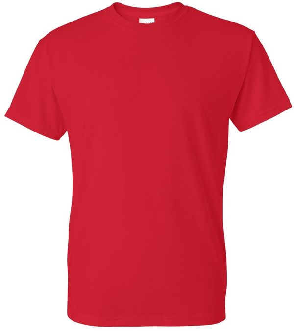 Am image of a Custom GILDAN Dryblend TShirt in Red!