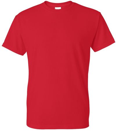 Am image of a Custom GILDAN Dryblend TShirt in Red!