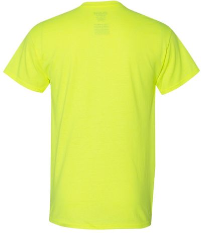Am image of a Custom GILDAN Dryblend TShirt in Safety Green!