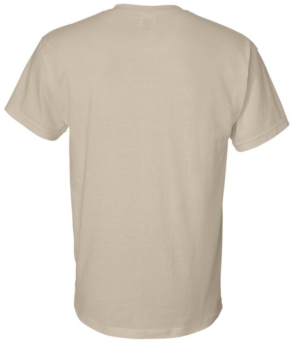 Am image of a Custom GILDAN Dryblend TShirt in Sand!