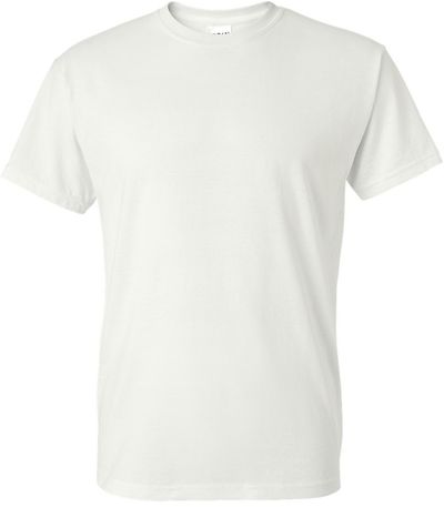 Am image of a Custom GILDAN Dryblend TShirt in White!