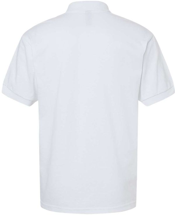 Am image of a Custom Gildan Dryblend Jersey Sport Shirt in White!