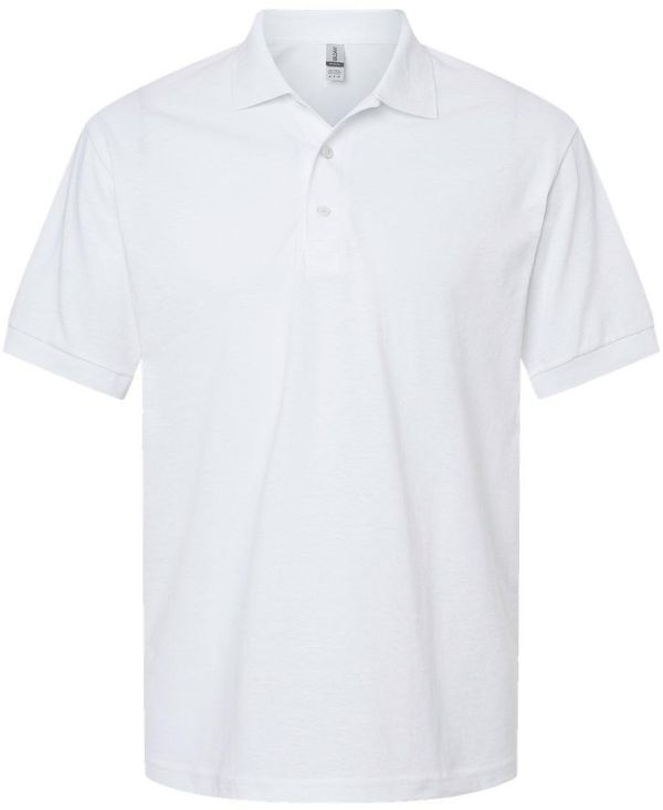 Am image of a Custom Gildan Dryblend Jersey Sport Shirt in White!