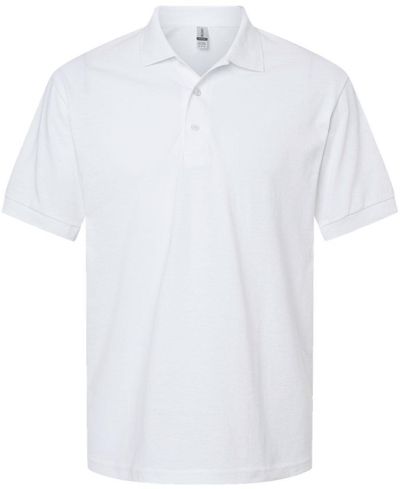 Am image of a Custom Gildan Dryblend Jersey Sport Shirt in White!