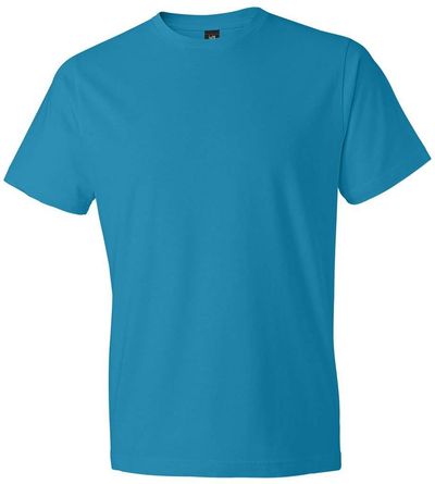Am image of a Custom Gildan Softstyle Lightweight TShirt in Caribbean Blue!