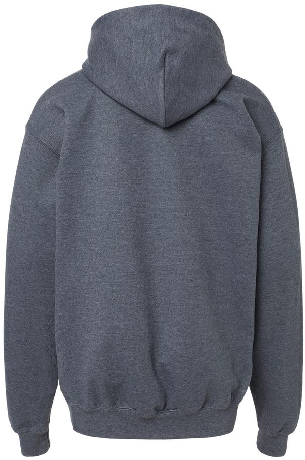 Am image of a Custom Gildan Softstyle Youth Midweight Hooded Sweatshirt in Dark Heather!