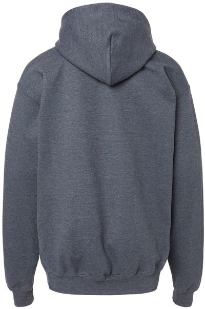 Am image of a Custom Gildan Softstyle Youth Midweight Hooded Sweatshirt in Dark Heather!