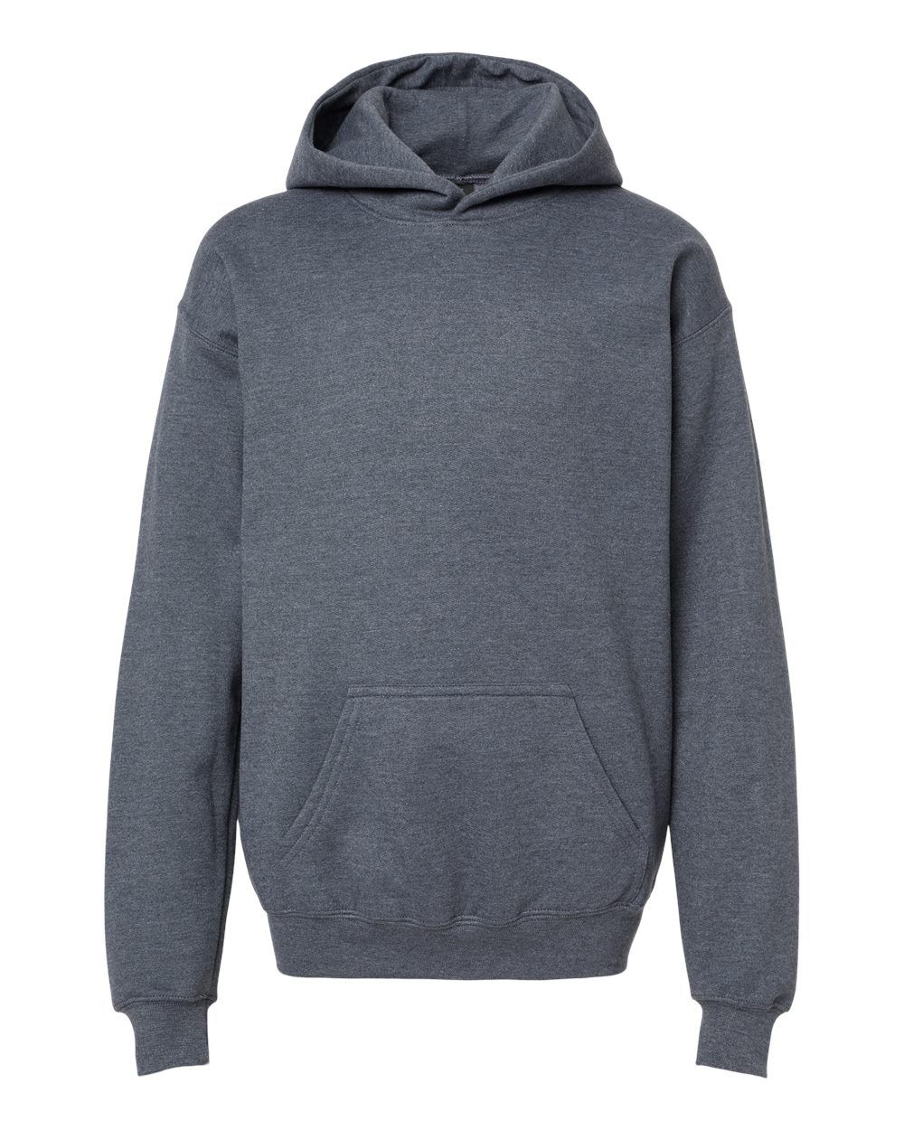 Gildan Softstyle Youth Midweight Hooded Sweatshirt in Dark Heather