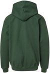Am image of a Custom Gildan Softstyle Youth Midweight Hooded Sweatshirt in Forest Green!