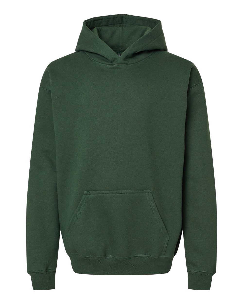 Gildan Softstyle Youth Midweight Hooded Sweatshirt in Forest Green
