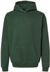 Am image of a Custom Gildan Softstyle Youth Midweight Hooded Sweatshirt in Forest Green!