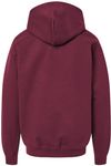 Am image of a Custom Gildan Softstyle Youth Midweight Hooded Sweatshirt in Maroon!