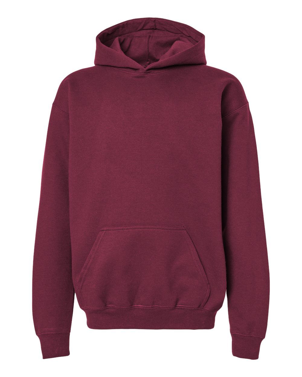 Gildan Softstyle Youth Midweight Hooded Sweatshirt in Maroon