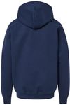 Am image of a Custom Gildan Softstyle Youth Midweight Hooded Sweatshirt in Navy!