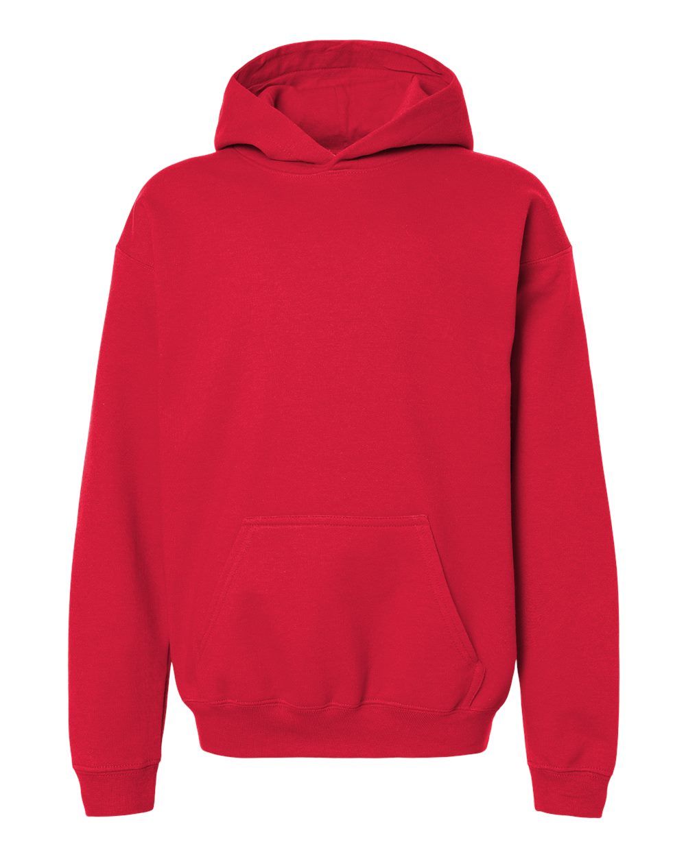 Gildan Softstyle Youth Midweight Hooded Sweatshirt in Red