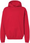 Am image of a Custom Gildan Softstyle Youth Midweight Hooded Sweatshirt in Red!