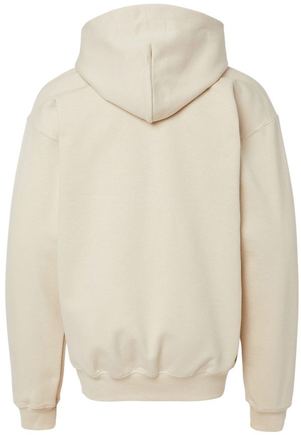 Am image of a Custom Gildan Softstyle Youth Midweight Hooded Sweatshirt in Sand!