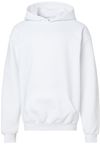 Am image of a Custom Gildan Softstyle Youth Midweight Hooded Sweatshirt in White!
