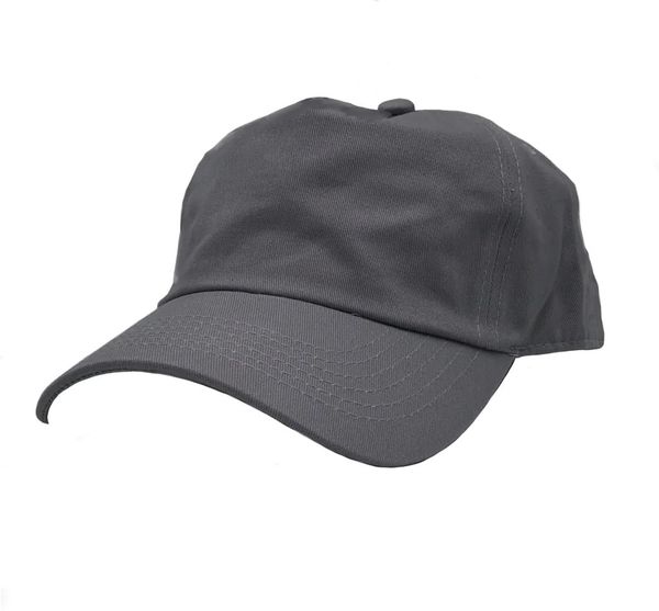 Am image of a Custom Nissi Panels Washed Cotton Dad Cap in Grey!
