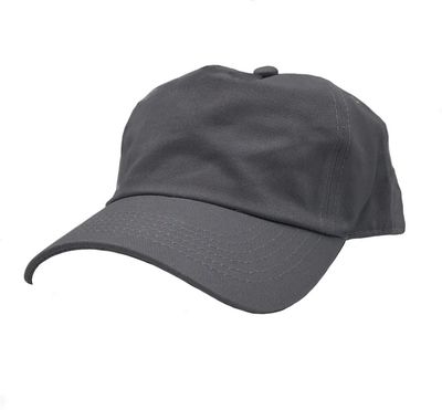 Am image of a Custom Nissi Panels Washed Cotton Dad Cap in Grey!