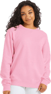 Am image of a Custom Hanes ComfortWash Garment Dyed Unisex Crewneck Sweatshirt in Cotton Candy!